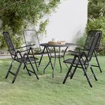 vidaXL Ensemble à manger de jardin 5 Pièces Maille Métal Anthracite