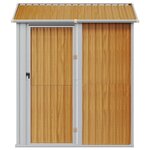 vidaXL Abri de jardin marron clair 192x152 5x237 cm acier galvanisé
