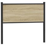 vidaXL Tête de lit sonoma 107 cm bois d'ingénierie et acier