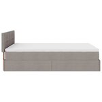 vidaXL Lit ottoman avec matelas taupe 140x200 cm tissu