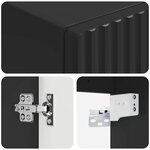 vidaXL Cabinet de Salle de Bain Mural Noir 33 x 34 5 x 100 cm