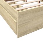 vidaXL Cadre de lit avec tiroirs sans matelas chêne sonoma 160x200 cm