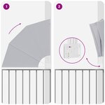 vidaXL Écran de confidentialité pour balcon Gris 115 x 115 cm tissu