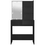 vidaXL Coiffeuse avec LED noir 74 5x40x141 cm