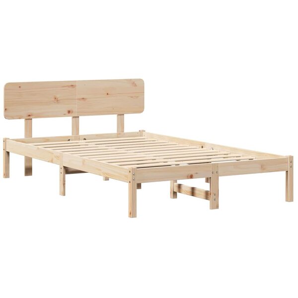 vidaXL Cadre de lit Naturel 140 x 190 cm Bois massif en pin
