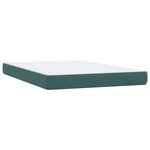 vidaXL Sommier à lattes de lit et matelas et LED vert foncé 160x210cm velours