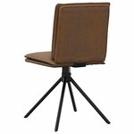 vidaXL Chaises à manger lot de 4 marron similicuir daim