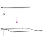 vidaXL Auvent Rétractable Beige 450 × 350 cm tissu