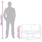 vidaXL Canapés d'angle sectionnels 2 Pièces avec coussins Blanc crème