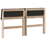 vidaXL Tête de lit capitonnée Noir 135 cm Pin massif