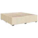 vidaXL Sommier à lattes de lit avec matelas Crème 200x200 cm Tissu