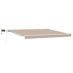 vidaXL Auvent Rétractable Beige 400 × 300 cm Tissu et acier