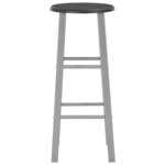 vidaXL Ensemble de bar 3 Pièces Bois et acier Noir