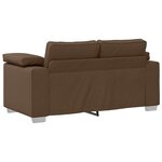 vidaXL Ensemble de Canapés 2 Pièces Marron 219 x 77 x 82 cm tissu