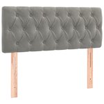 vidaXL Sommier à lattes de lit avec matelas LED Gris clair 120x200 cm