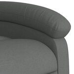 vidaXL Fauteuil inclinable Gris foncé Tissu
