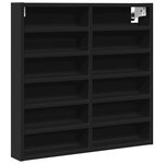 vidaXL Armoire à vitrine noir 60x8 5x58 cm bois d'ingénierie