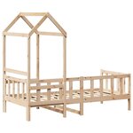 vidaXL Lit de jour avec toit sans matelas 80x200 cm bois massif