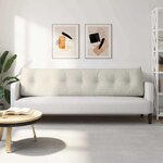 vidaXL Coussin de Dos Crème 200 x 24 x 50 cm Velours