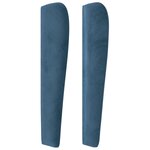 vidaXL Tête de lit avec oreilles Bleu foncé 163x23x118/128 cm Velours