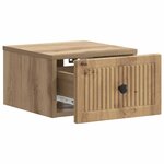 vidaXL Cabinet de chevet mural Chêne artisanal 33 x 34 5 x 20 cm