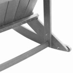 vidaXL Chaise Adirondack à bascule Gris clair HDPE