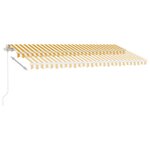 vidaXL Auvent manuel rétractable sur pied 450x300 cm Jaune et blanc