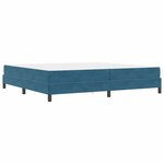 vidaXL Lit à ressorts avec matelas Bleu foncé 200 x 200 cm tissu
