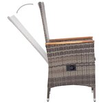 vidaXL Ensemble à manger de jardin avec coussins 7 Pièces Gris