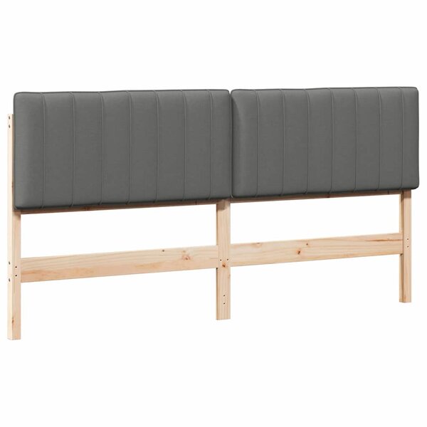 vidaXL Tête de lit capitonnée Marron et gris clair 180 cm Pin massif
