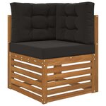 vidaXL Coussin de canapé d'extérieur 3 Pièces Noir Polyester