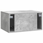 vidaXL Meuble TV mural Gris béton 59 5 x 41 x 30 cm Bois d'ingénierie