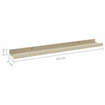 vidaXL Étagères murales 4 Pièces blanc et chêne sonoma 60x9x3 cm