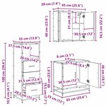 vidaXL Ensemble de mobilier de salle de bain 3 Pièces chêne artisanal