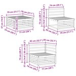 vidaXL Ensemble de canapés d'extérieur 6 pc Naturel