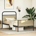 vidaXL Cadre de lit sans matelas 75x190cm chêne sonoma bois ingénierie