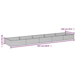 vidaXL Lit surélevé de jardin 482x100x36 cm acier corten