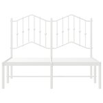vidaXL Cadre de lit métal sans matelas et tête de lit blanc 120x190 cm