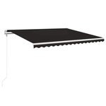 vidaXL Store banne électrique avec LED et capteur 4 x 3 5 m Anthracite