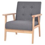 vidaXL Jeu de canapé 2 Pièces Tissu Gris foncé
