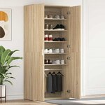vidaXL Cabinet à chaussures Marron 80 x 39 x 180 cm Bois d'ingénierie