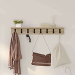 vidaXL Porte-manteau mural Chêne sonoma 80 x 10.5 x 10.5 cm