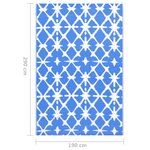 vidaXL Tapis d'extérieur ARAKIL bleu et blanc 190x290 cm PP