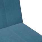 vidaXL Canapé-lit à 2 places avec repose-pied bleu velours