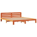 vidaXL Lit bibliothèque sans matelas cire marron 180x200 cm pin massif