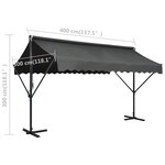 vidaXL Auvent sur pied 400 x 300 cm Anthracite