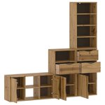 vidaXL Meubles TV 4 Pièces avec rangement ODDA bois de pin massif