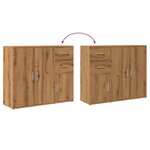 vidaXL Buffet chêne artisanal 91x29 5x75 cm bois d'ingénierie