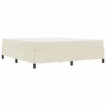 vidaXL Cadre de lit avec matelas Crème 180 x 200 cm Faux cuir