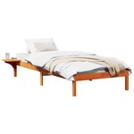 vidaXL Cadre de lit Brun cire 90 x 190 cm Pin massif